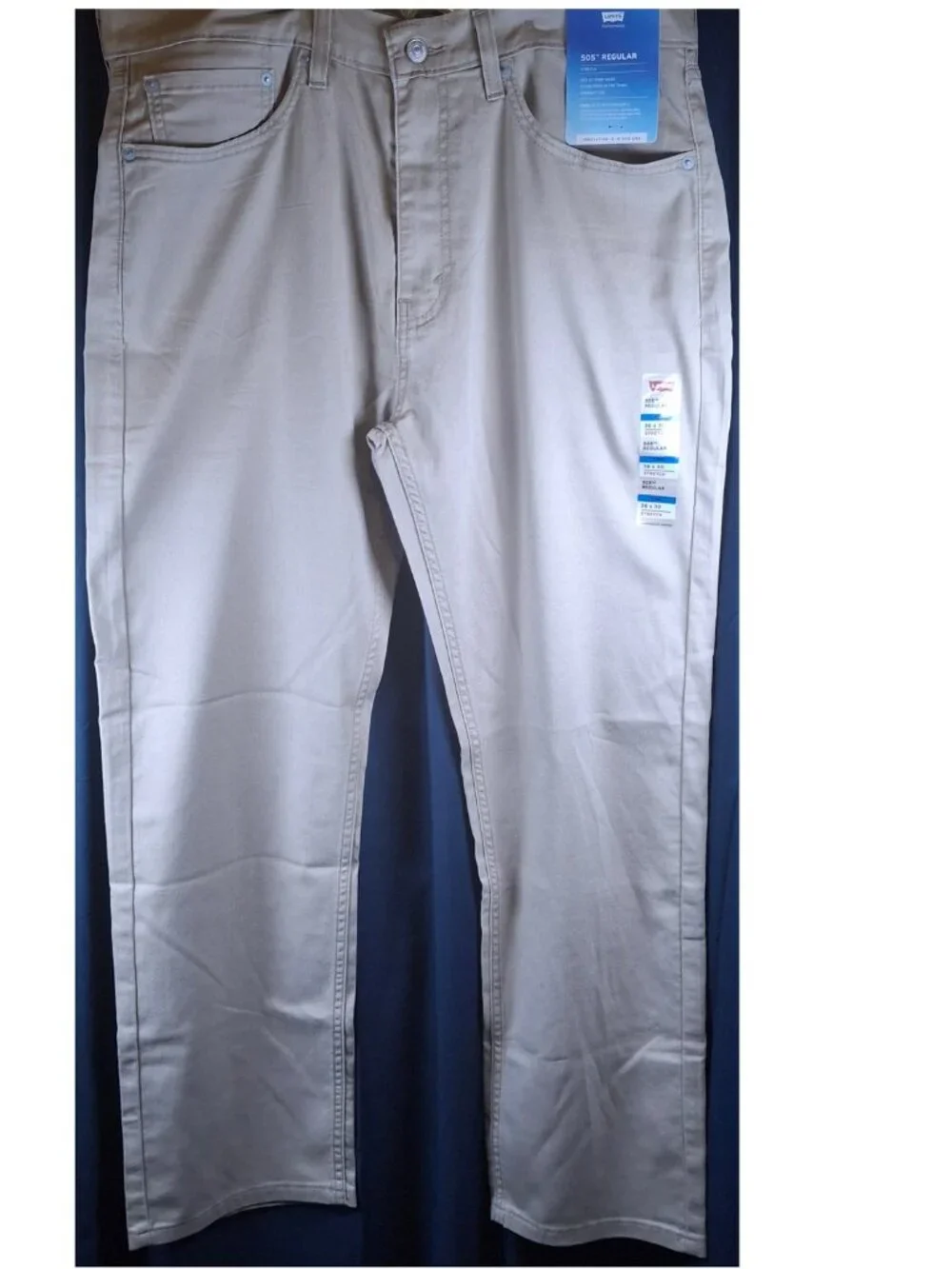 Levi's 505 Regular Men's Jeans 36x30 Khaki Straight Leg Stretch